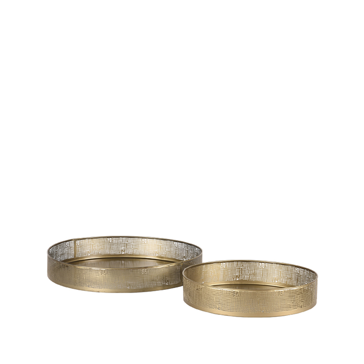 Decoratie Dienbladen Bruin Antiek goud - Metaal - LABEL51