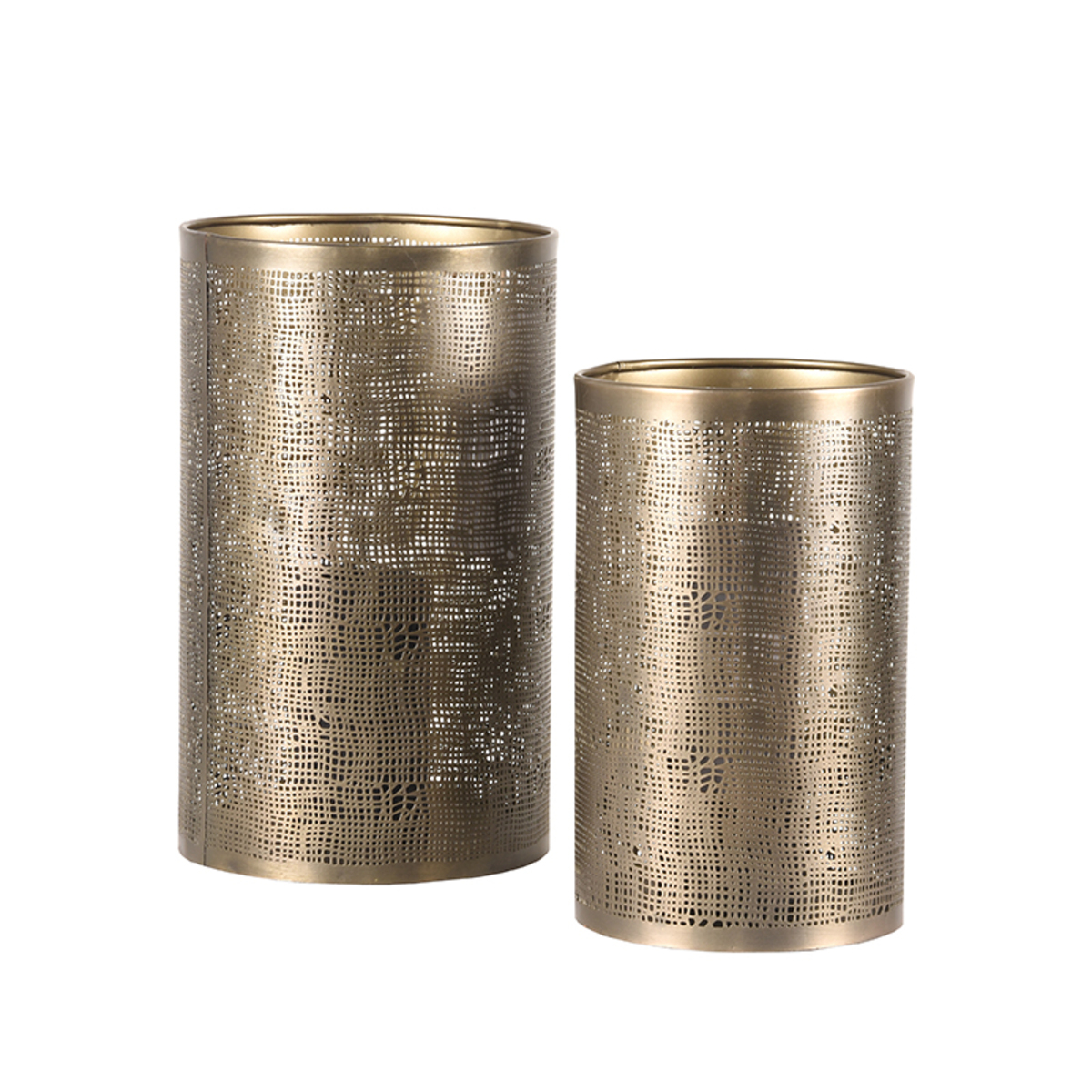 Decoratie Kaarsenhouders Bruin Antiek goud - Metaal - LABEL51