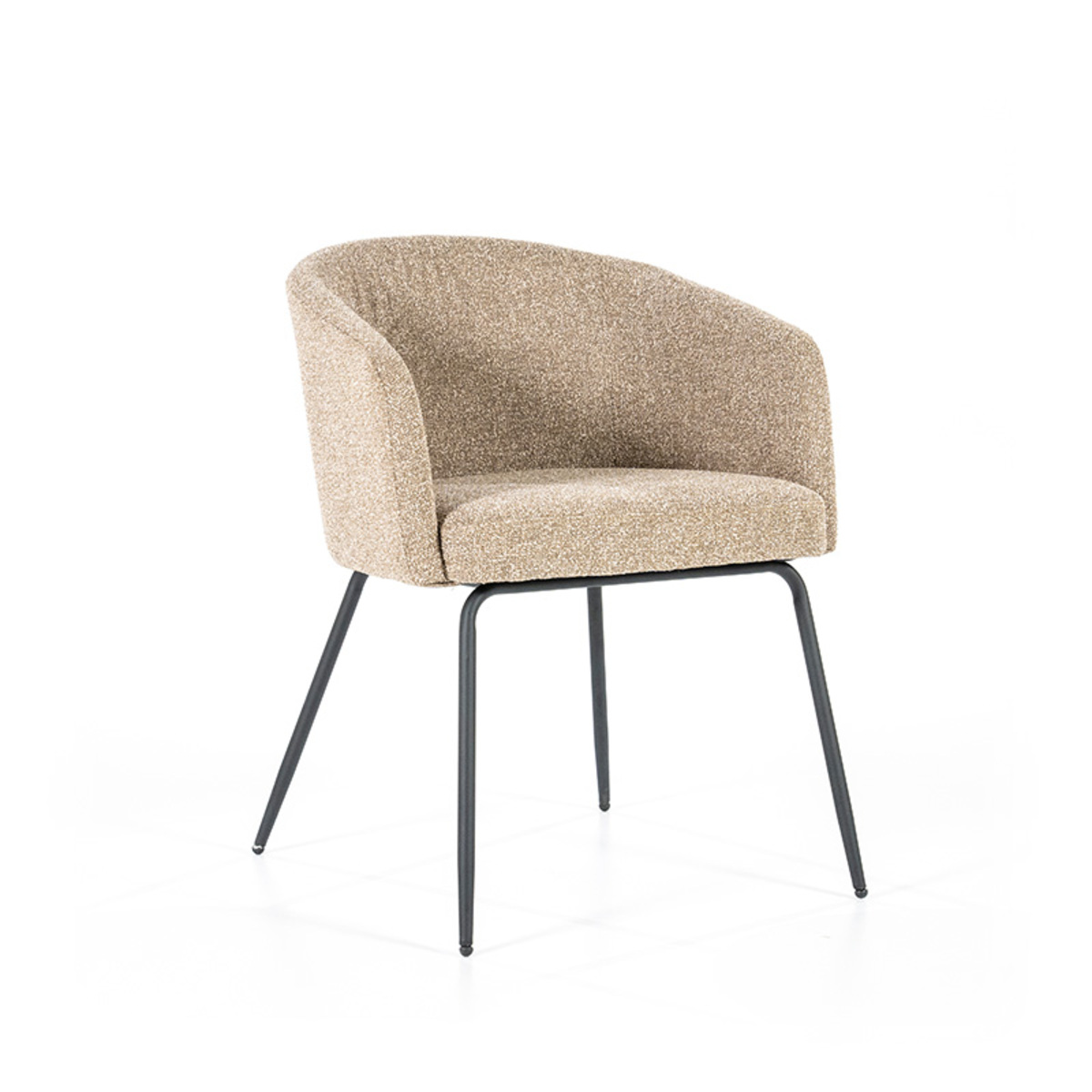 Eetkamerstoel Astrid Crème Beige - Stof - Eleonora