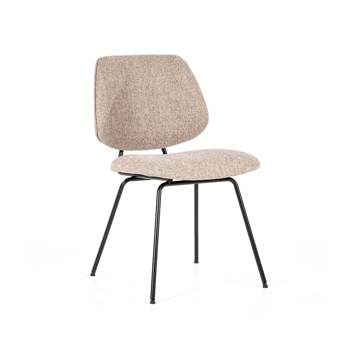 Eetkamerstoel Lynn Crème Beige - Stof - Eleonora