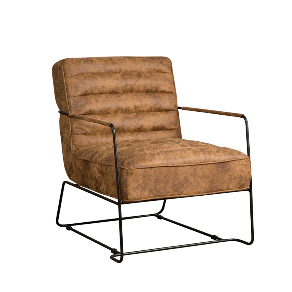 Fauteuil Bruin Cognac - Microfiber - Tower Living