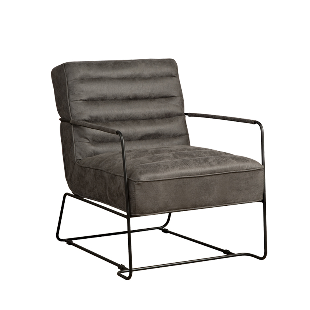 Fauteuil  Grijs Antraciet - Microfiber - Tower Living