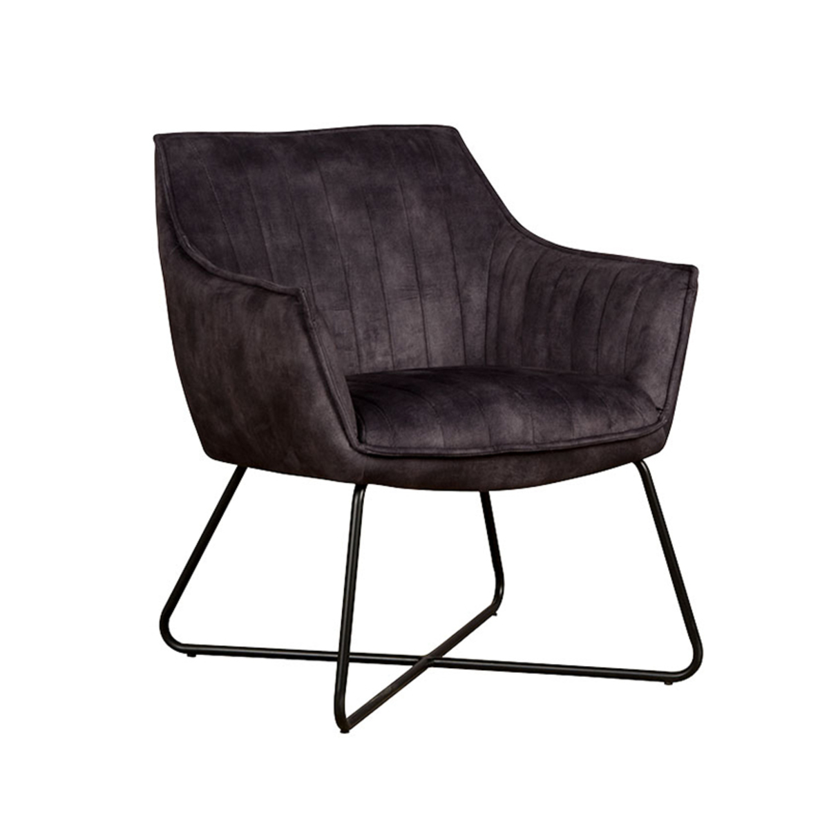 Fauteuil Monte Grijs Antraciet - Fluweel - DOK 2 Cosy