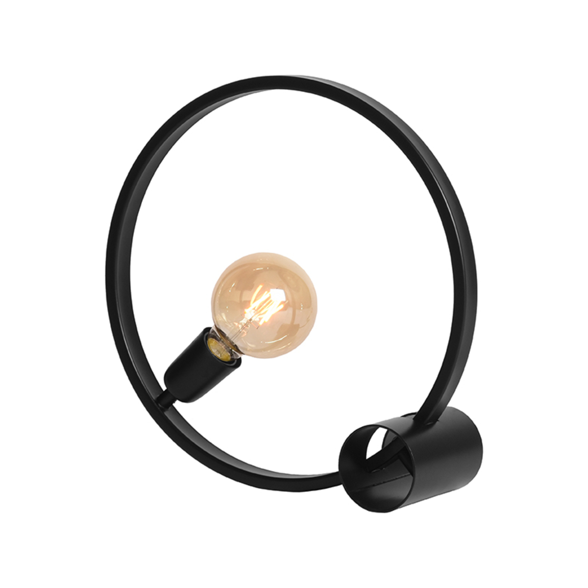 Tafellamp Ring Zwart - Metaal - LABEL51