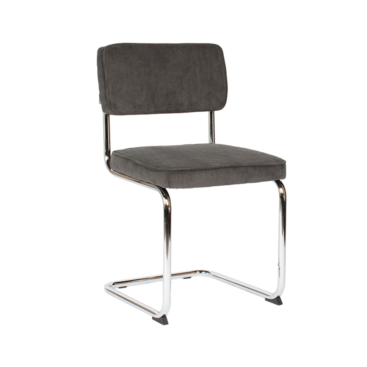 Eetkamerstoel Tijn - Zonder armleuning - Antraciet - Ribcord - Modern - DOK 2 Exclusive