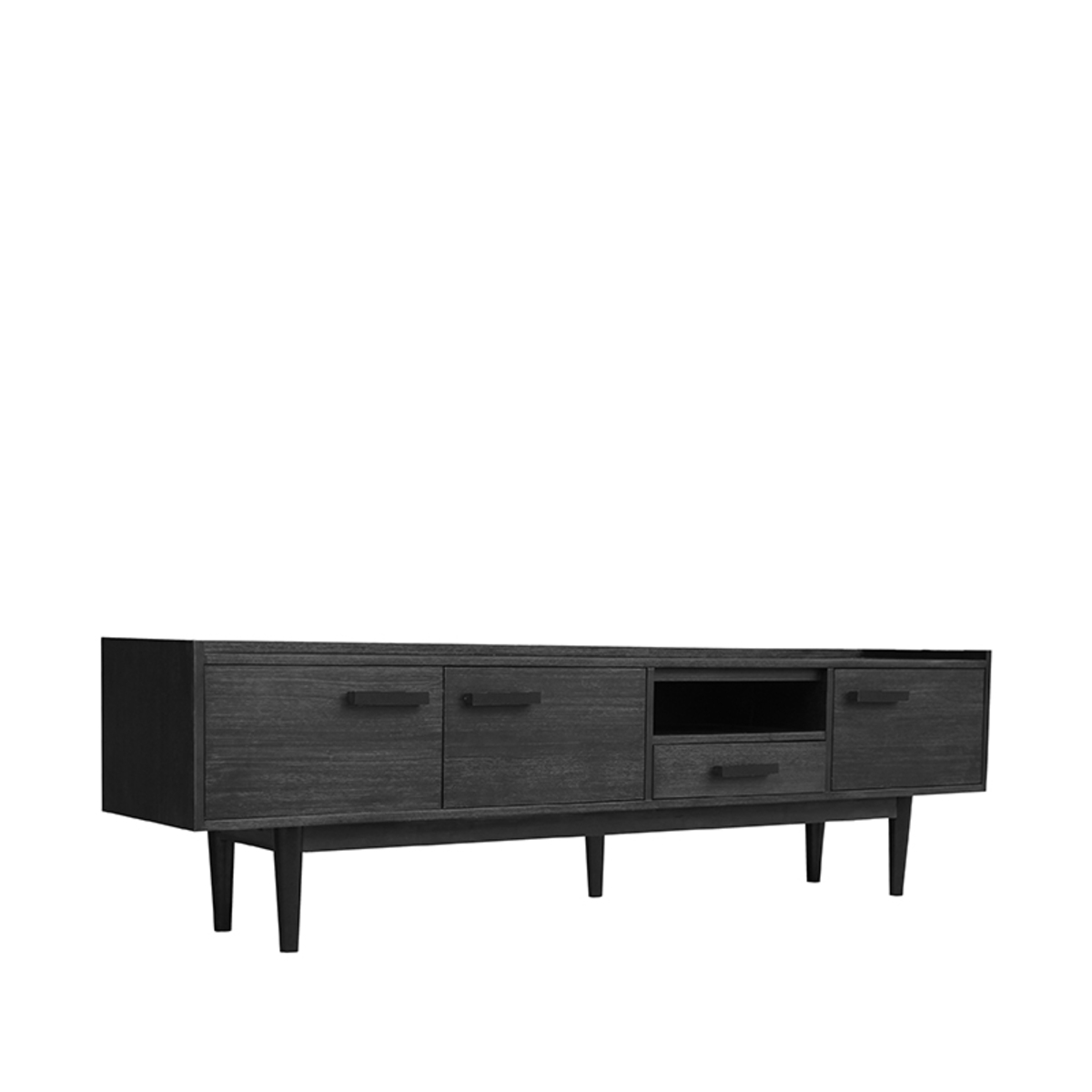 Tv-meubel Cali Zwart - Acaciahout - LABEL51