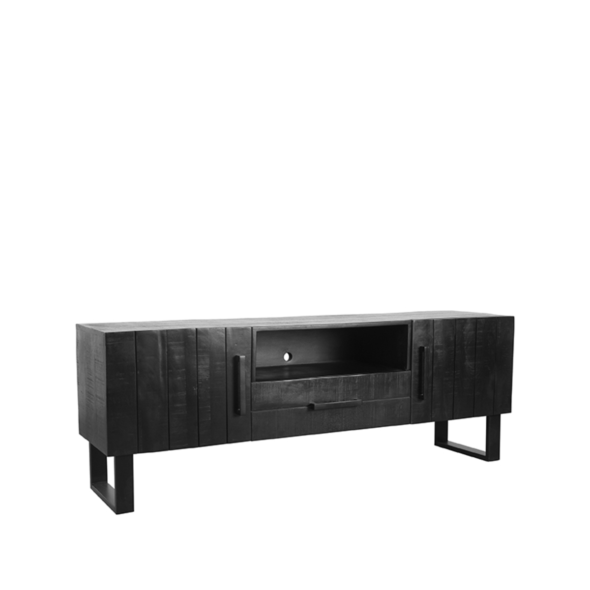 Tv-meubel Santos Zwart - Mangohout - LABEL51