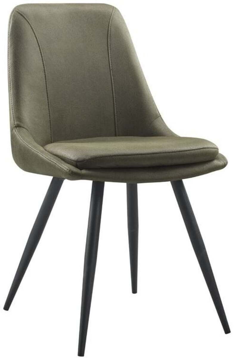 Eetkamerstoel Vive Groen Army green - Microfiber - Trend Living