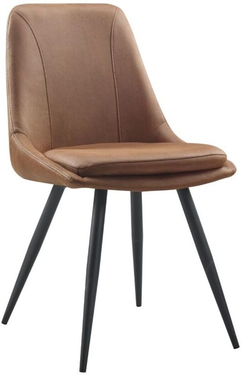 Eetkamerstoel Vive Bruin Cognac - Microfiber - Trend Living