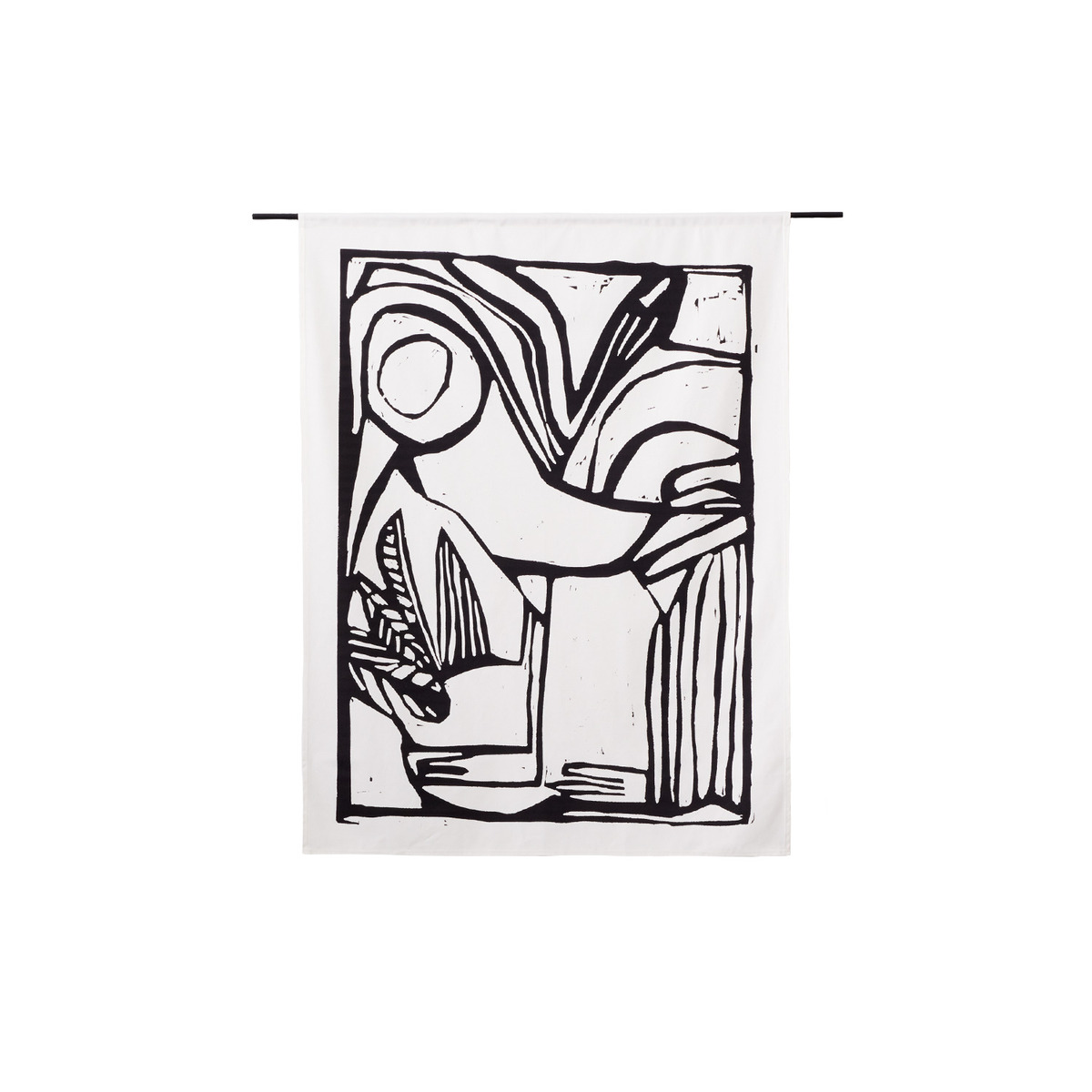Wanddecoratie Vogel Wit  - Katoen - Urban Cotton