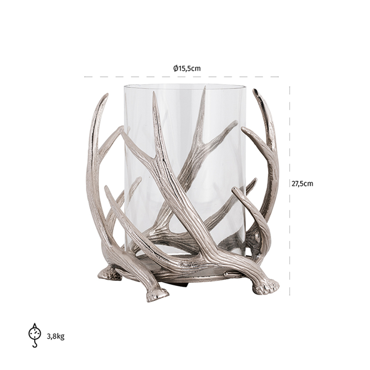 Decoratie Richmond Decoration Grijs Zilver - Aluminium - Richmond Interiors
