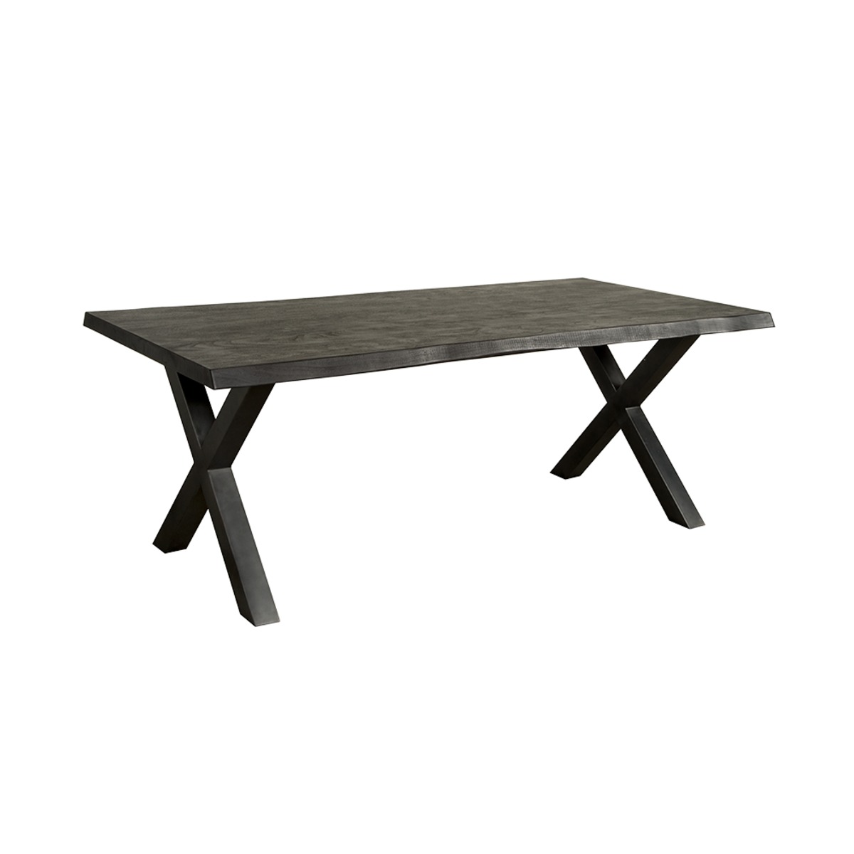 Eetkamertafel Xara Live Edge Zwart - Acaciahout - DOK 2 Rustique
