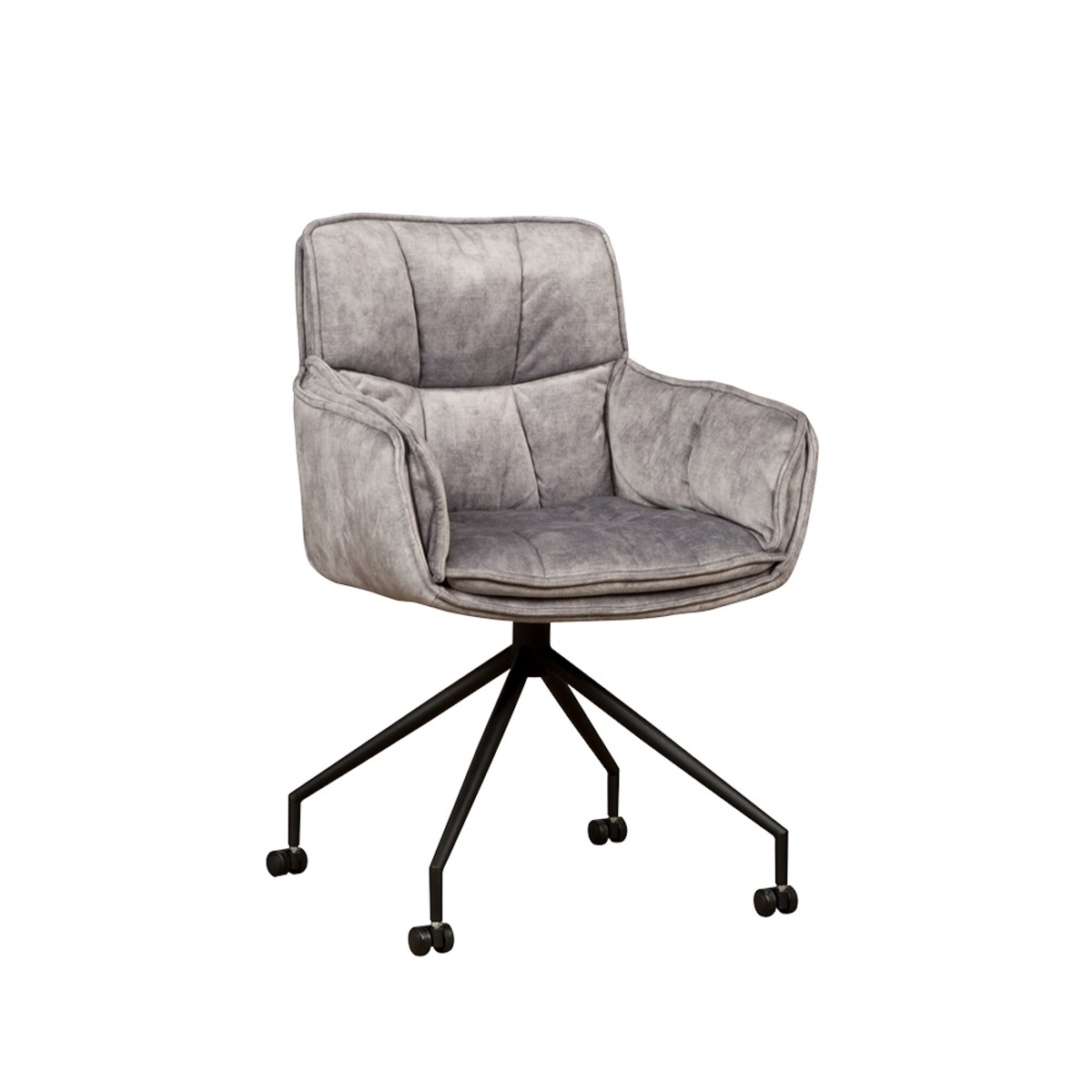 Eetkamerstoel Saronno Grijs - Velours - DOK 2 Cosy