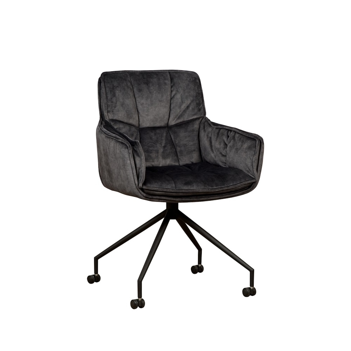 Eetkamerstoel Saronno Grijs - Velours - DOK 2 Cosy