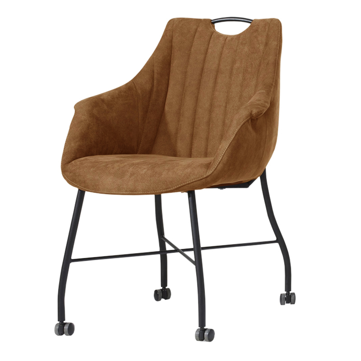 Eetkamerstoel Metric Bruin Cognac - Stof - DOK 2 Essentials