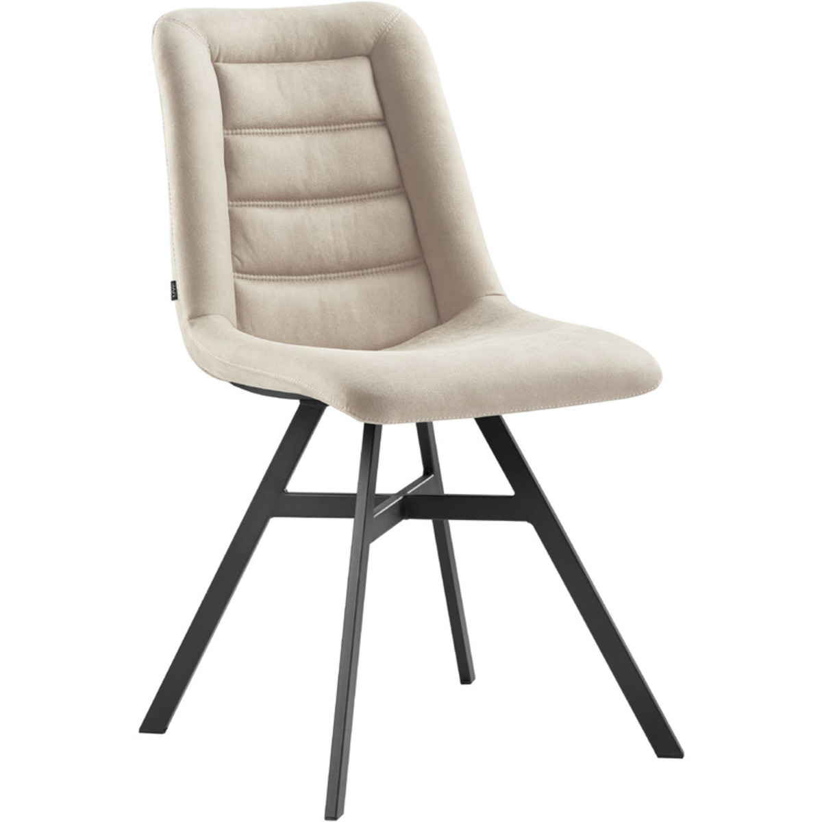 Eetkamerstoel Naco - Zonder armleuning - Beige - Stof - Modern - Profijt Meubel