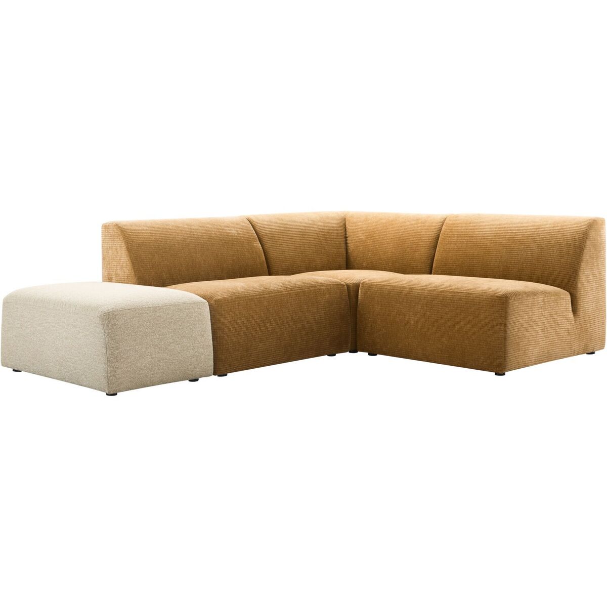 Hoekbank Romont - - Bruin - Stof - Modern - Profijt Meubel