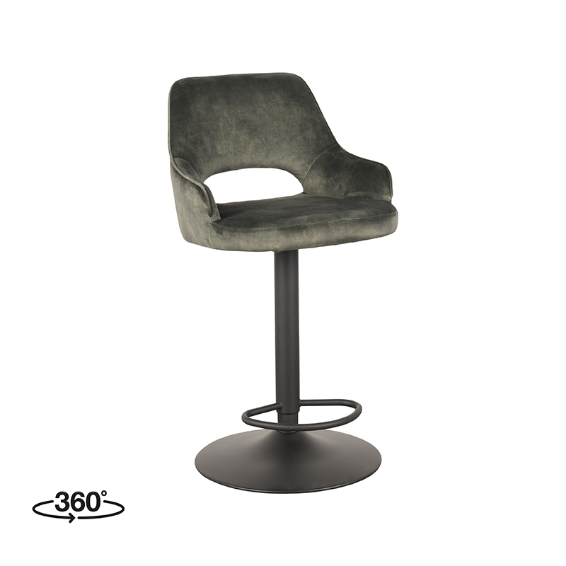 Barkruk Fer Groen Hunter - Velours - LABEL51
