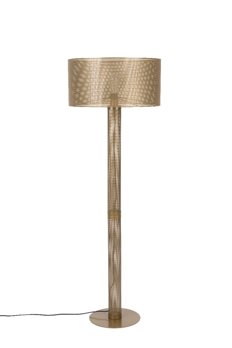 Vloerlamp Sweet Mesh Geel Goud - Metaal - Bold Monkey
