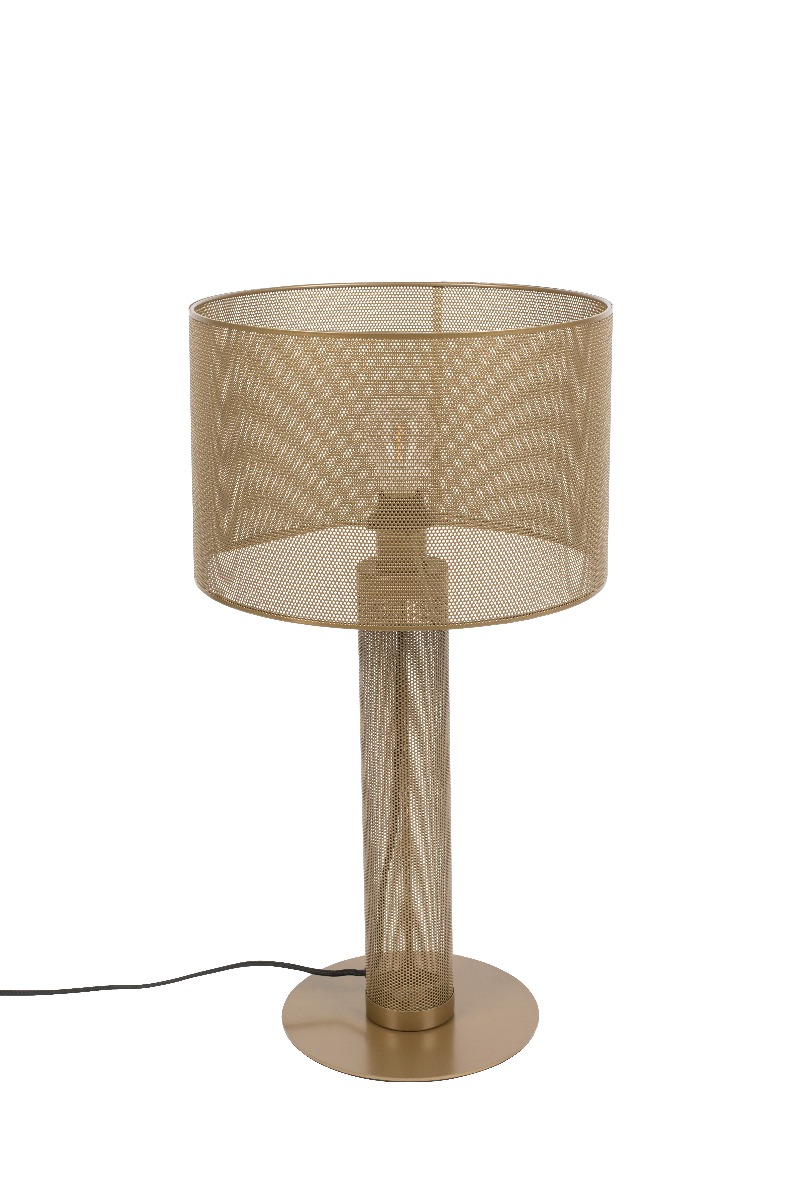 Tafellamp Sweet Mesh Geel Goud - Metaal - Bold Monkey