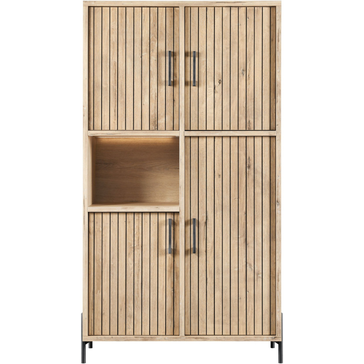 Bergkast Mena - Bruin - Hout - Modern - Profijt Meubel