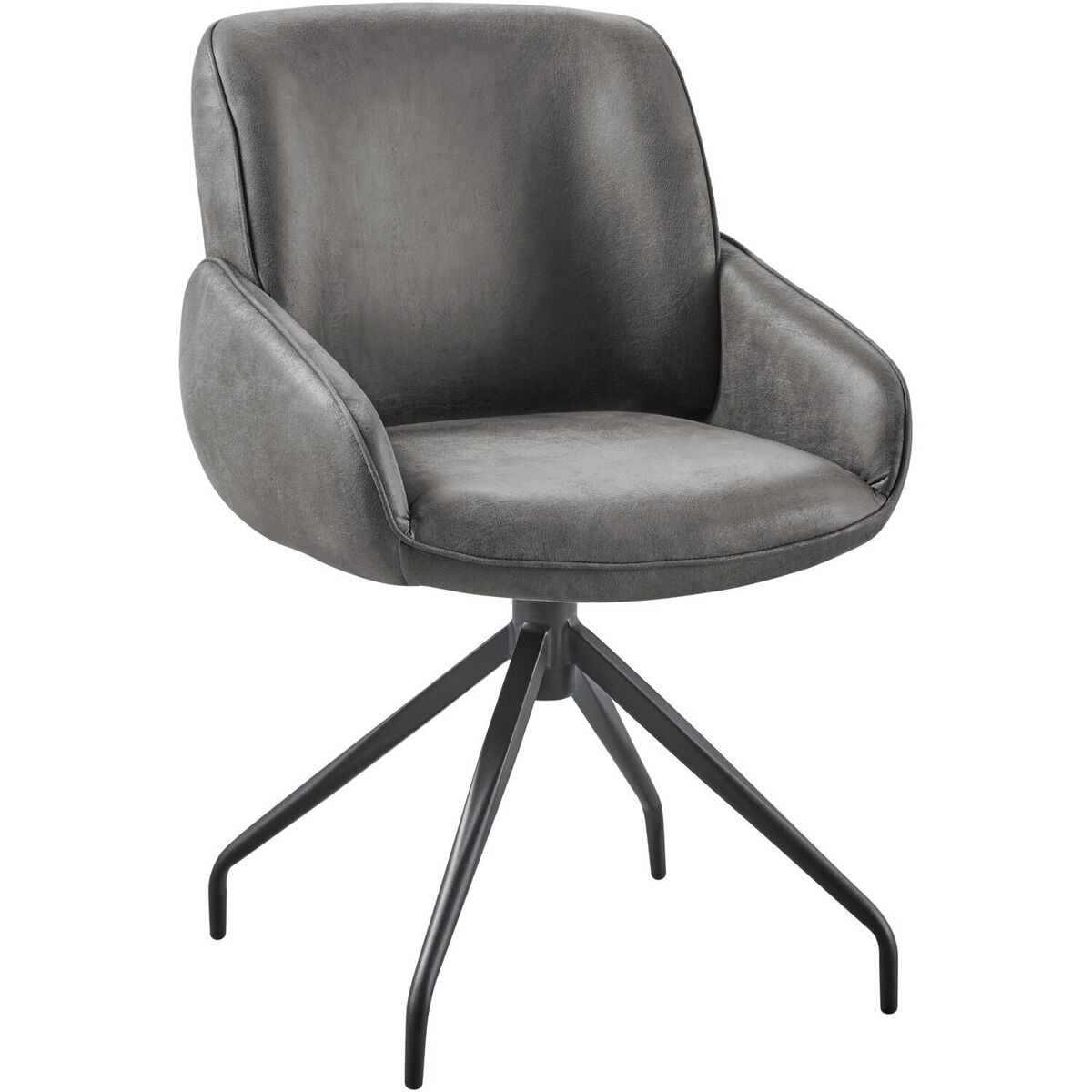 Fauteuil Lusby - Armleuning - Grijs - Stof - Modern - Profijt Meubel