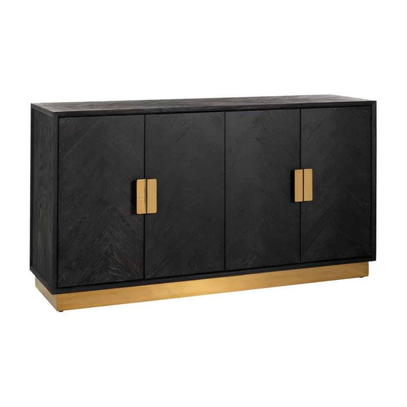 Redding schoonmaken kern Richmond Interiors - Dressoir Blackbone Gold 4 Deuren - DOK 2 - Wonen