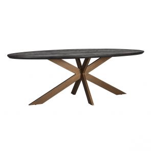 Richmond Interiors - Eettafel Blackbone Brass Ovaal 230x100 cm