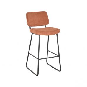 Barkruk Noah Rust Ribcord 47x60x105 cm Perspectief