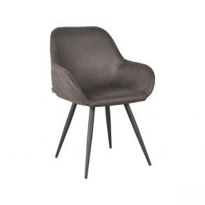 Eetkamerstoel Fender Antraciet Micro Suede 59x57x87 Cm Perspectief