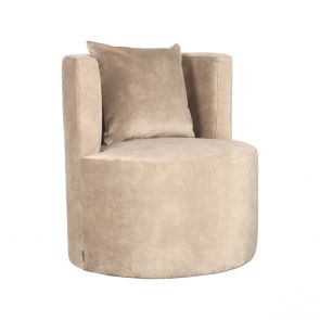 Fauteuil Evy 65x65x75 Cm Zand Velours Perspectief