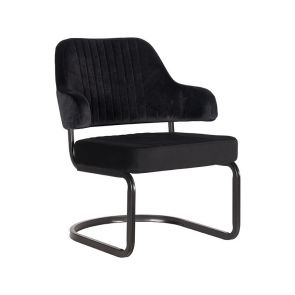 Fauteuil Otta Zwart Fluweel 1