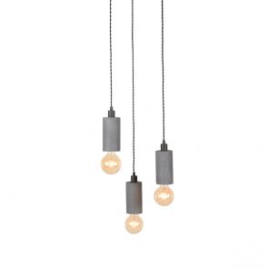 Hanglamp Fresco 3-lichts 30x30x120 cm