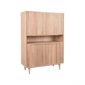 Hoge Kast Jule 110x49x158 Cm Naturel Eikenhout Perspectief