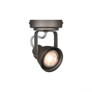LED Spot Max 1-lichts Burned Steel Metaal 1