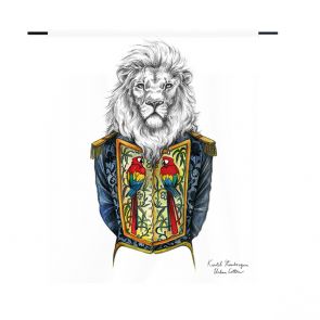 Urban Cotton - Wandkleed Lion 110x80 cm