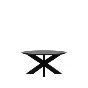 Salontafel Zico Zwart Mangohout Zwart Metaal 80x80x43 cm 1