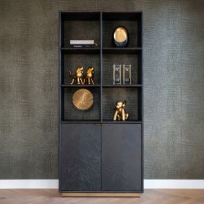 Richmond Interiors - Boekenkast Blackbone Brass 100 cm