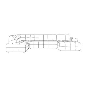 U-Bank Lorenzo Links 382x220x77 cm