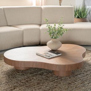 Salontafel Bobbie - lichtbruin 150x110x25 cm