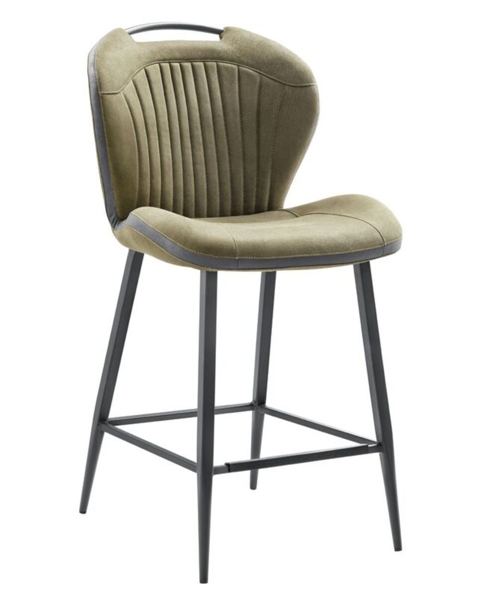 Barkruk Tubac - Armleuning - Groen - Stof - Modern - Profijt Meubel