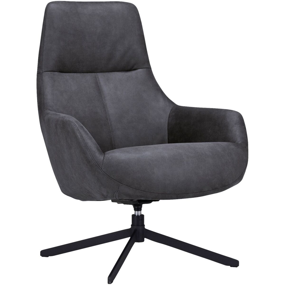 Fauteuil Kenmare - Armleuning - Grijs - Microleder - Modern - Profijt Meubel