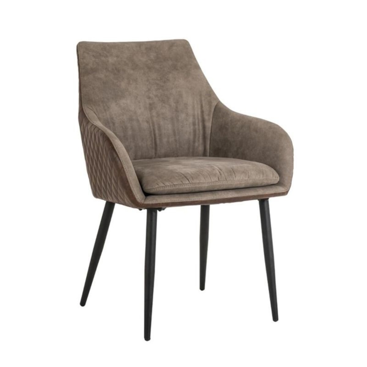 Eetkamerstoel Chrissy Bruin Taupe - PU-Leder - Richmond Interiors