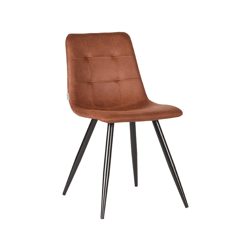 Eetkamerstoel Jay Bruin Cognac - Microfiber - LABEL51