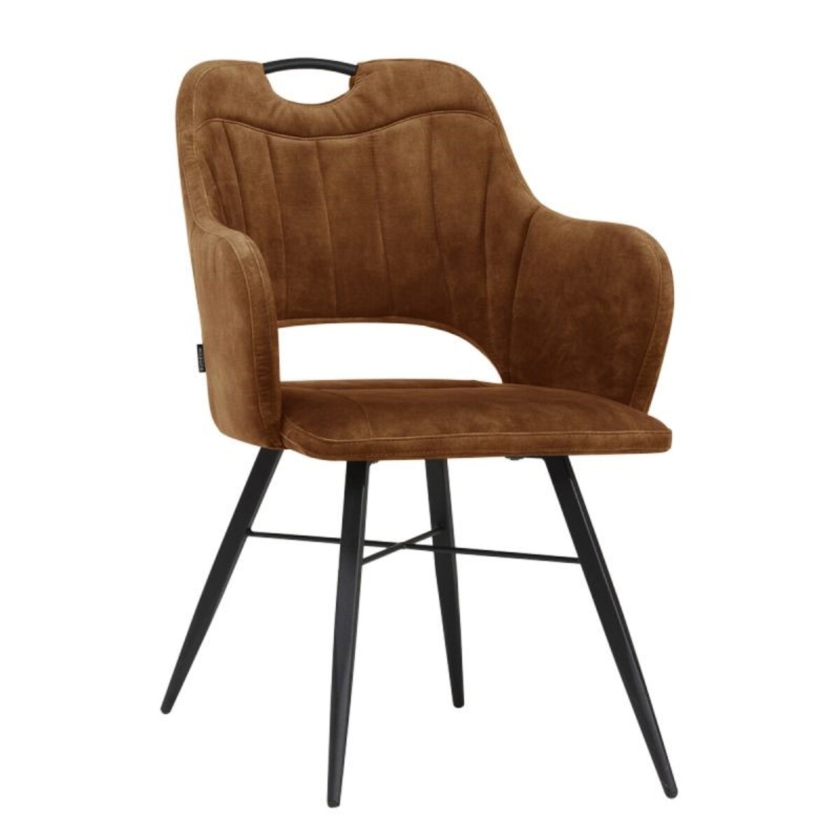 Eetkamerstoel Jewel Bruin Cognac - Stof - DOK 2 Cosy
