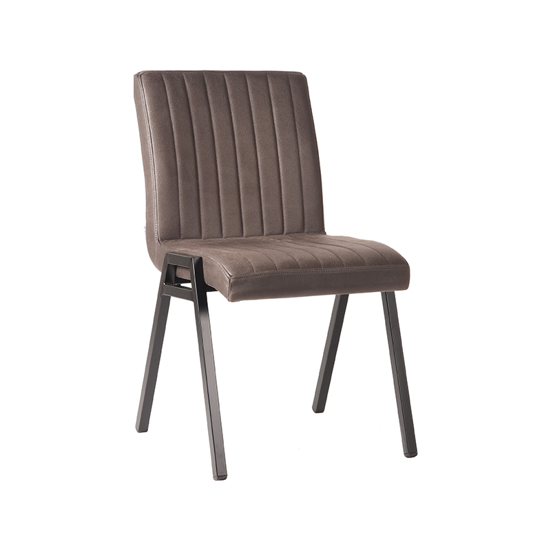 Eetkamerstoel Matz Grijs Antraciet - Microfiber - LABEL51