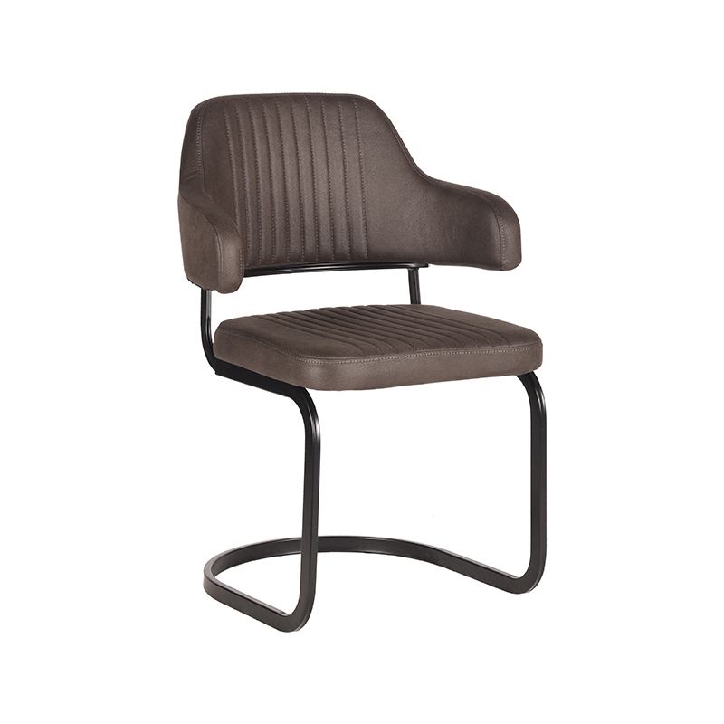 Eetkamerstoel Otta Grijs Antraciet - Microfiber - LABEL51