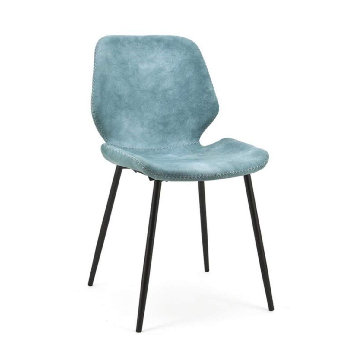 Eetkamerstoel Seashell Blauw - PU-Leder - By Boo