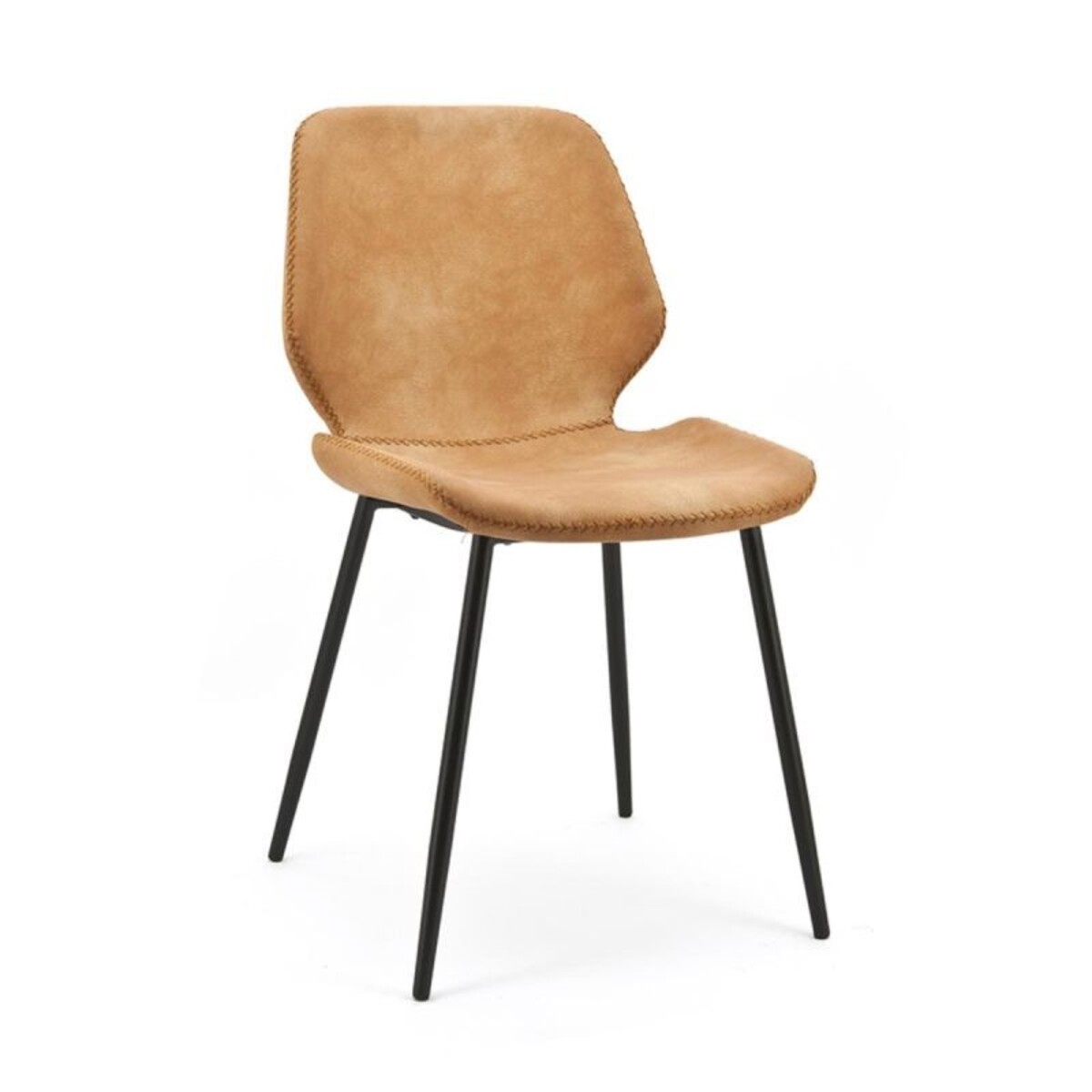 Eetkamerstoel Seashell Bruin Cognac - PU-Leder - By Boo