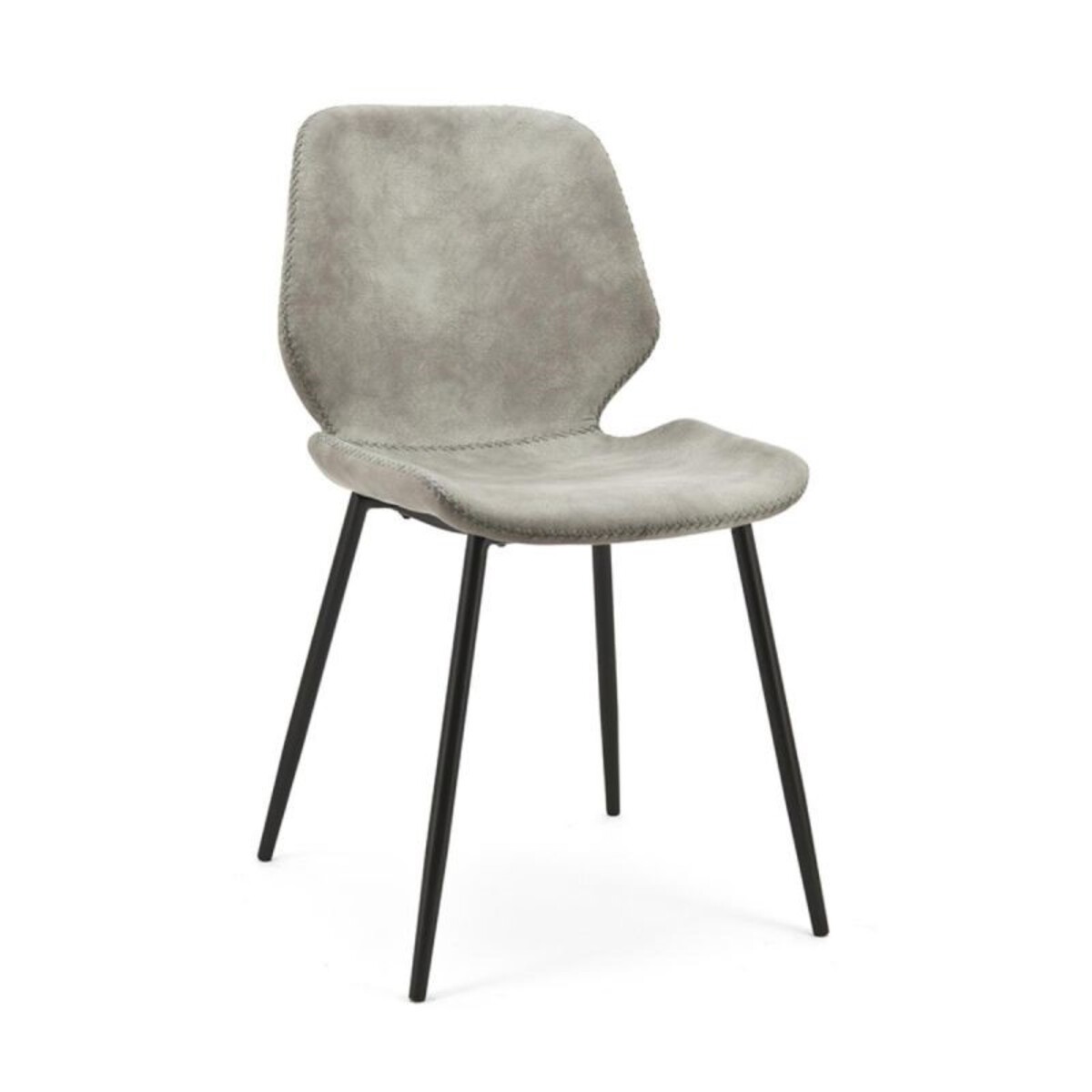 Eetkamerstoel Seashell Grijs - PU-Leder - By Boo